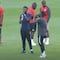 Selección de futbol de México vs. Selección de futbol de Canadá: Alphonso Davies practica festejo por si anota en el Estadio Azteca