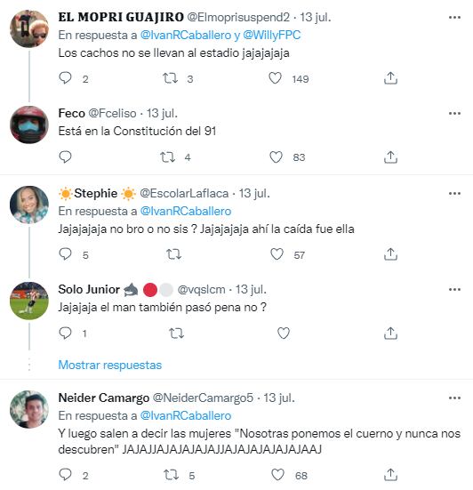 Reacciones a la pareja infiel que fue cachada durante un partido de fútbol