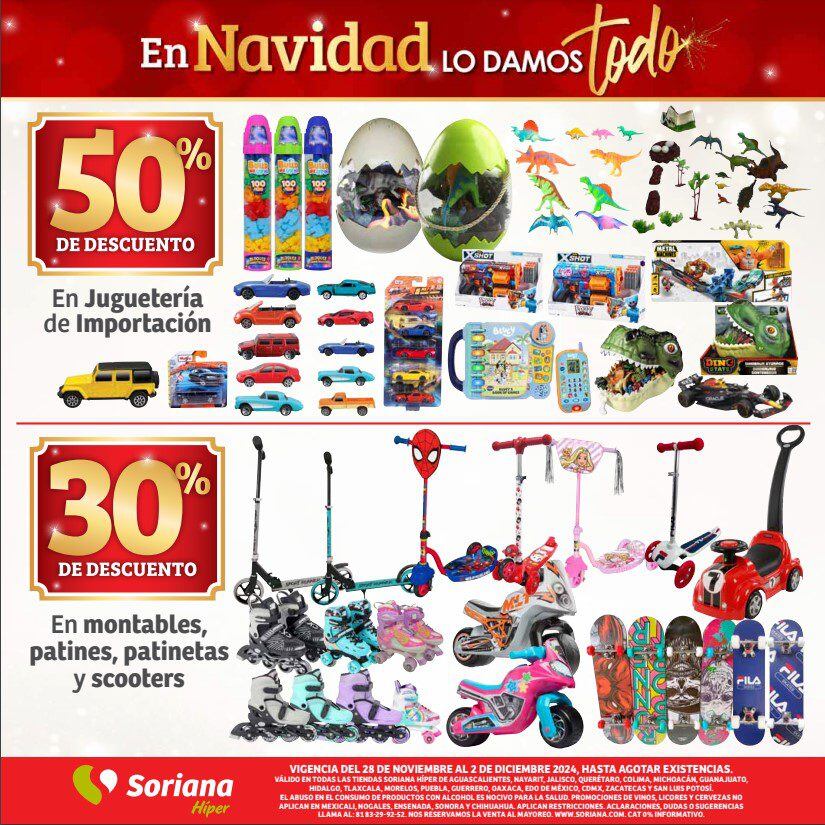 Estas son algunas de las ofertas Soriana.