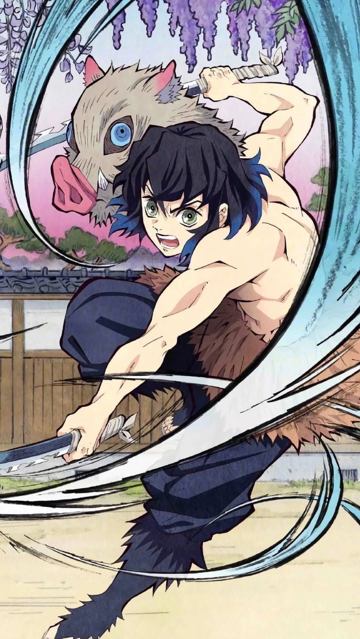 Fondos de pantalla de Inosuke Hashibira de Demon Slayer: Kimetsu no Yaiba