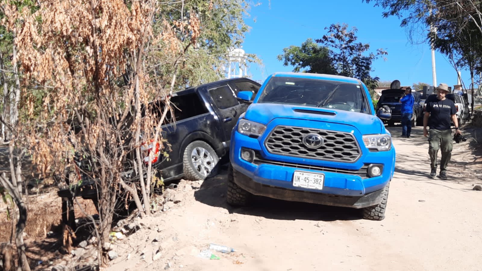 Escena de los hechos tras la captura de Ovidio Guzmán