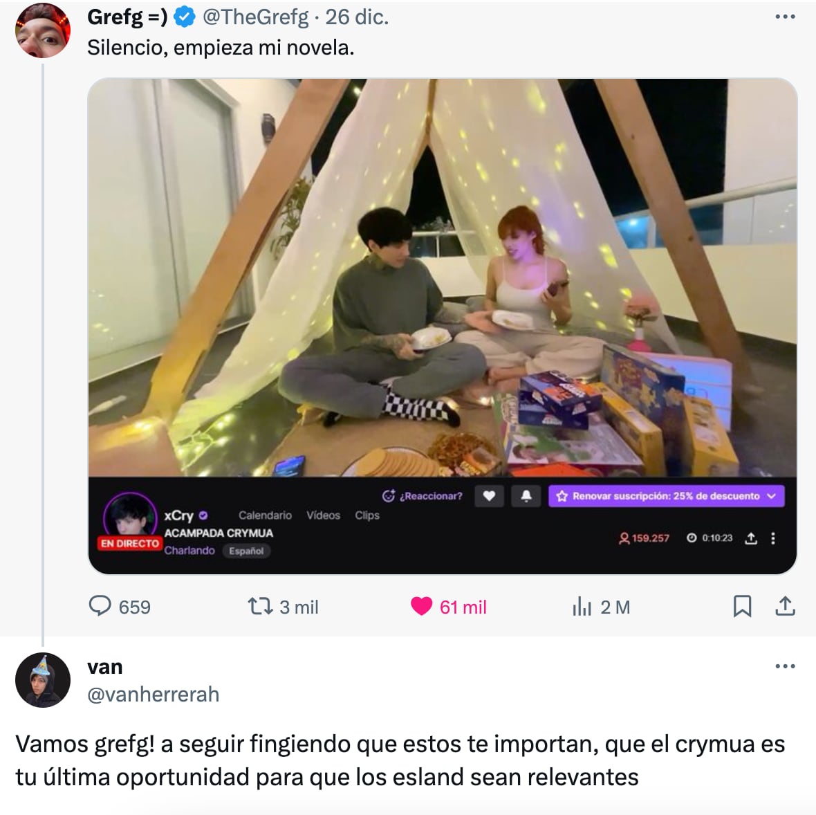 The Grefg habla del CryMua y desata críticas