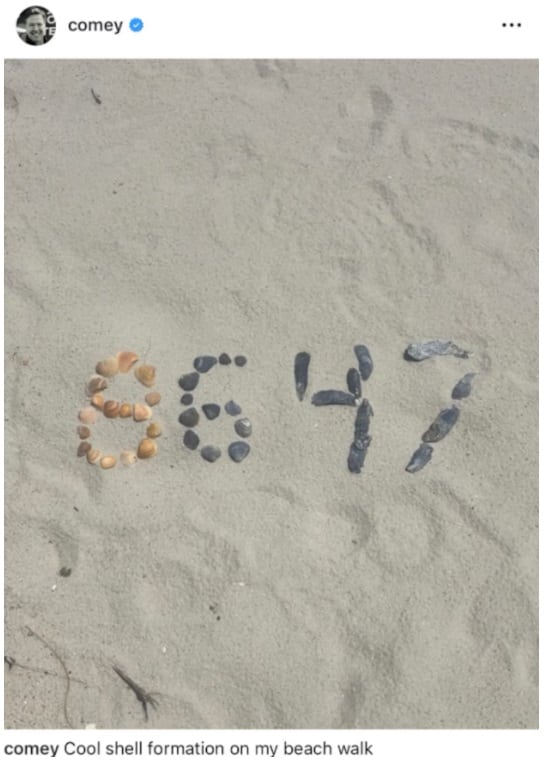 James Comey publica mensaje en IG