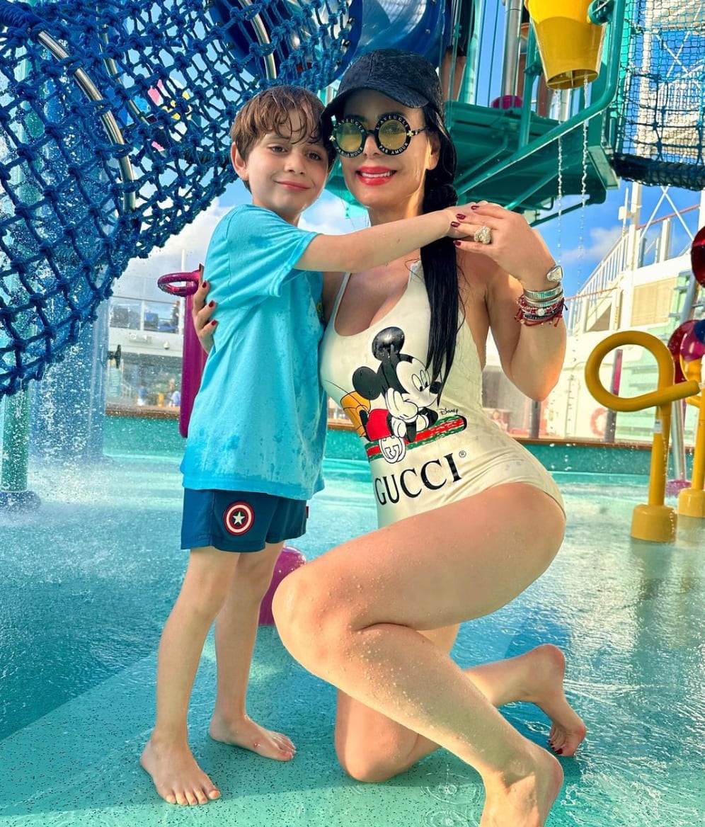 Maribel Guardia con su nieto