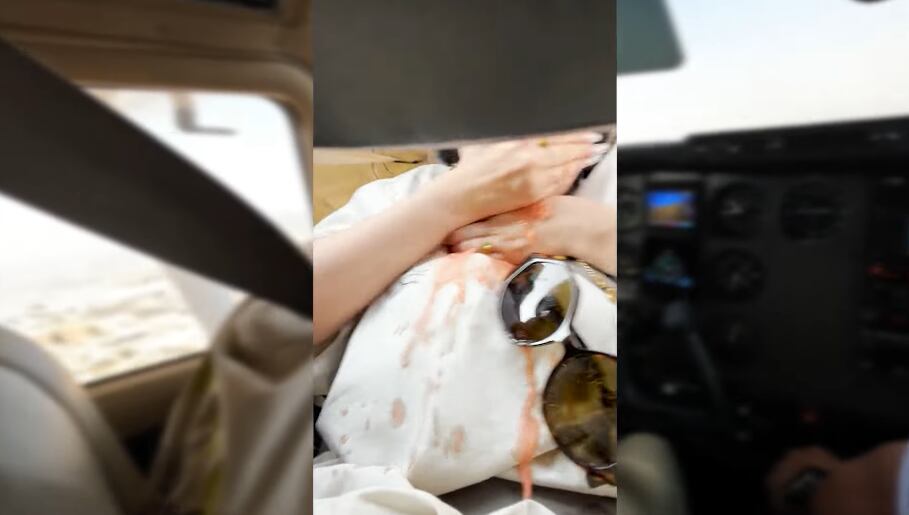 Daniela Rodrice vomitó en una avioneta.