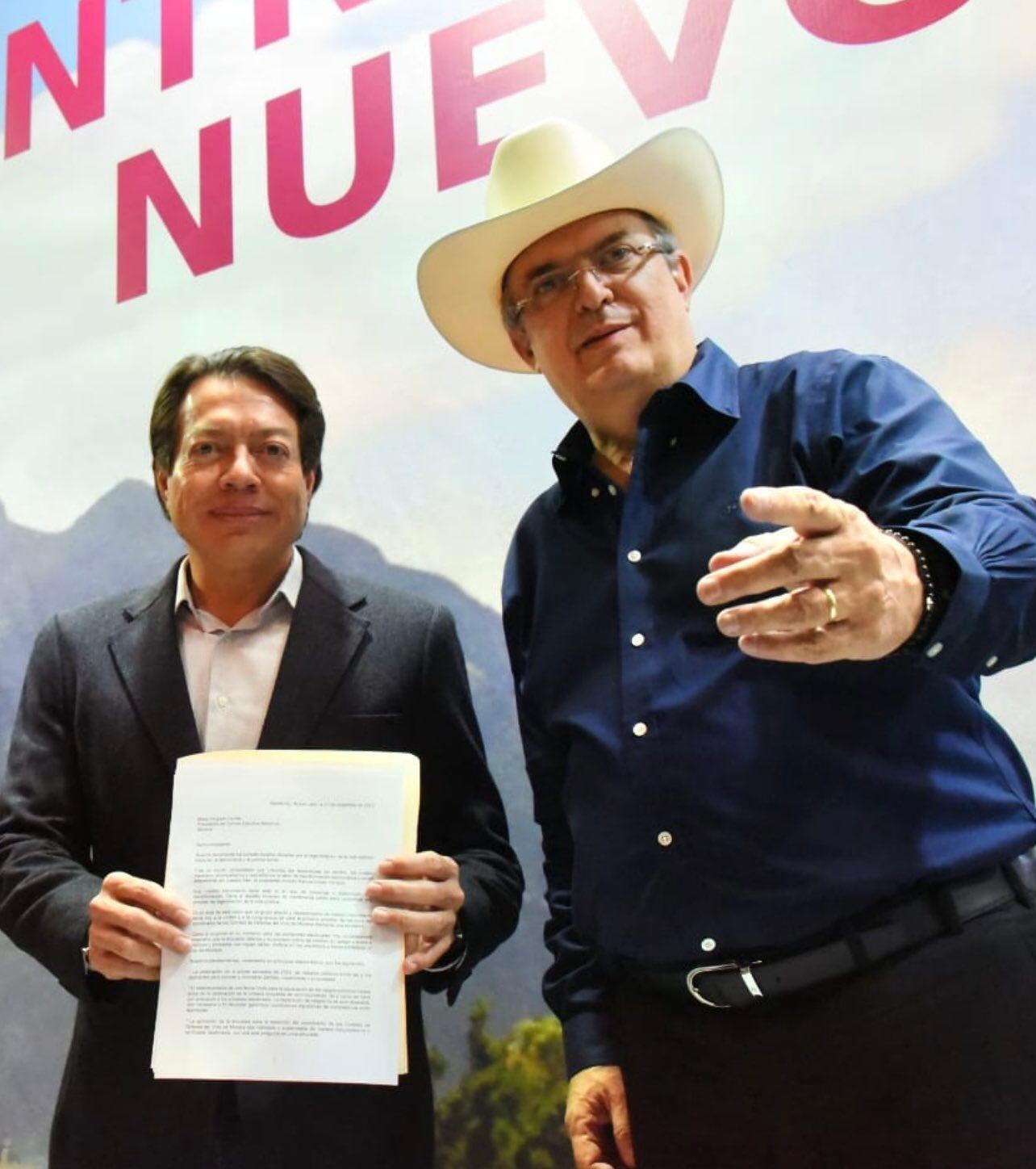 Mario Delgado y Marcelo Ebrard