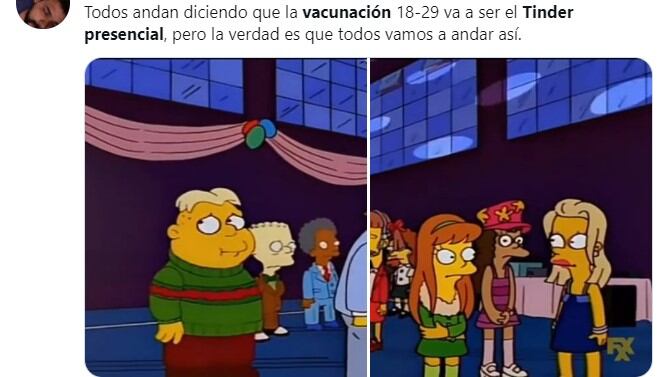 Memes por "tinder presencial" en vacunación