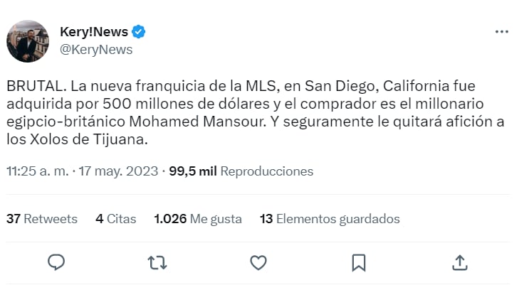La nueva franquicia de la MLS