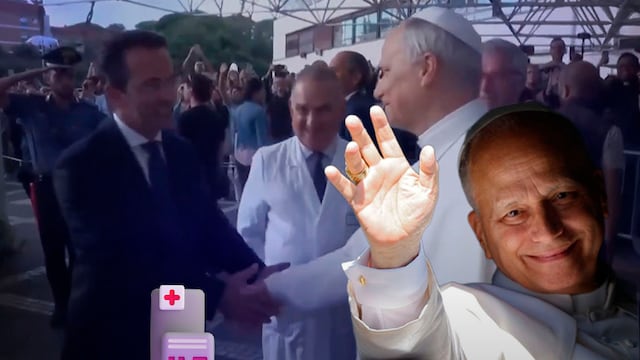 Papa León XIV sale del hospital y saluda a los fieles tras recibir el alta