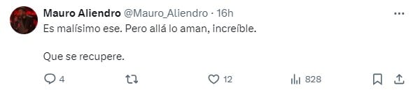 Tweet de aficionado argentino