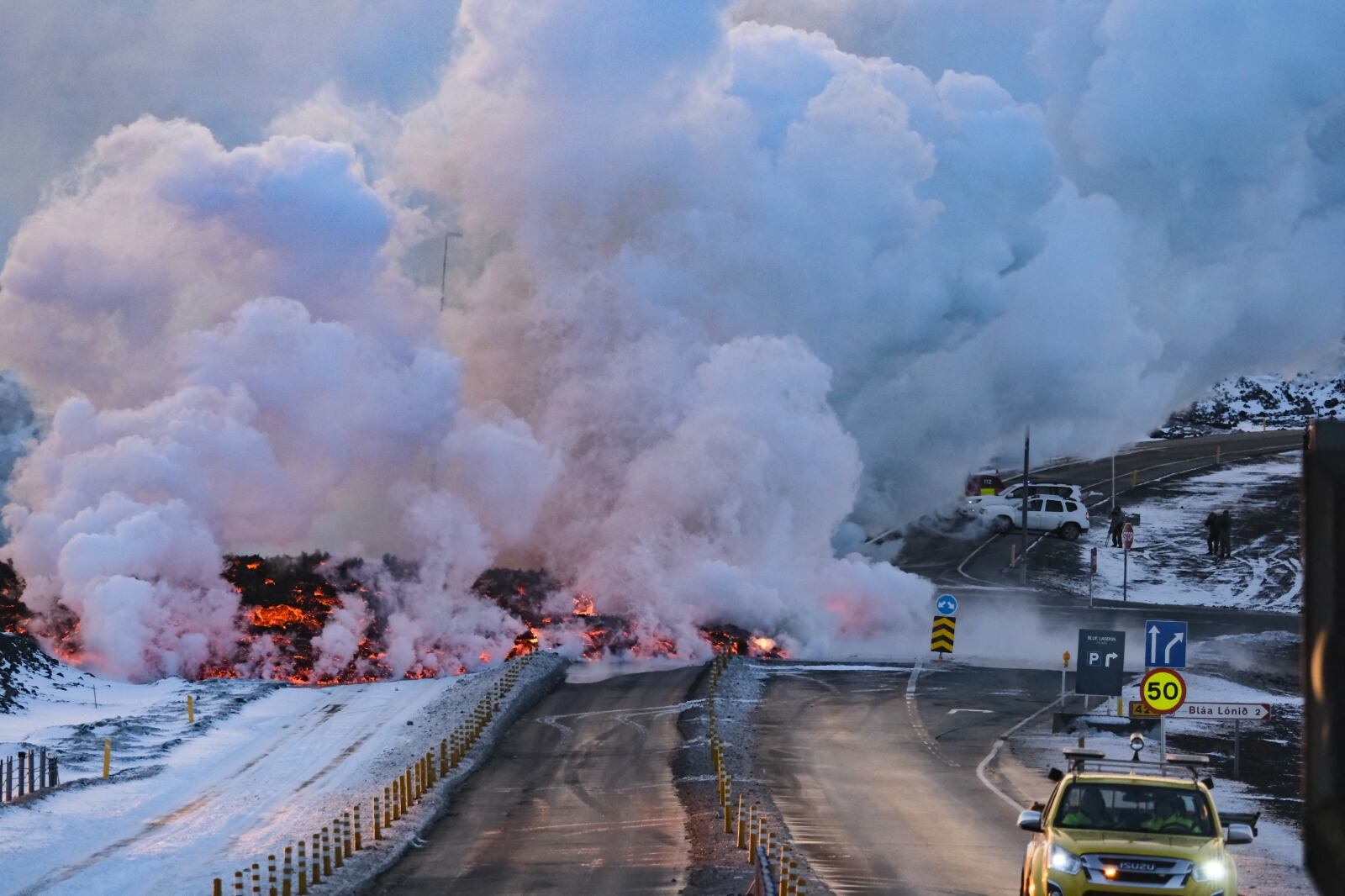 Erupción de volcán en Islandia