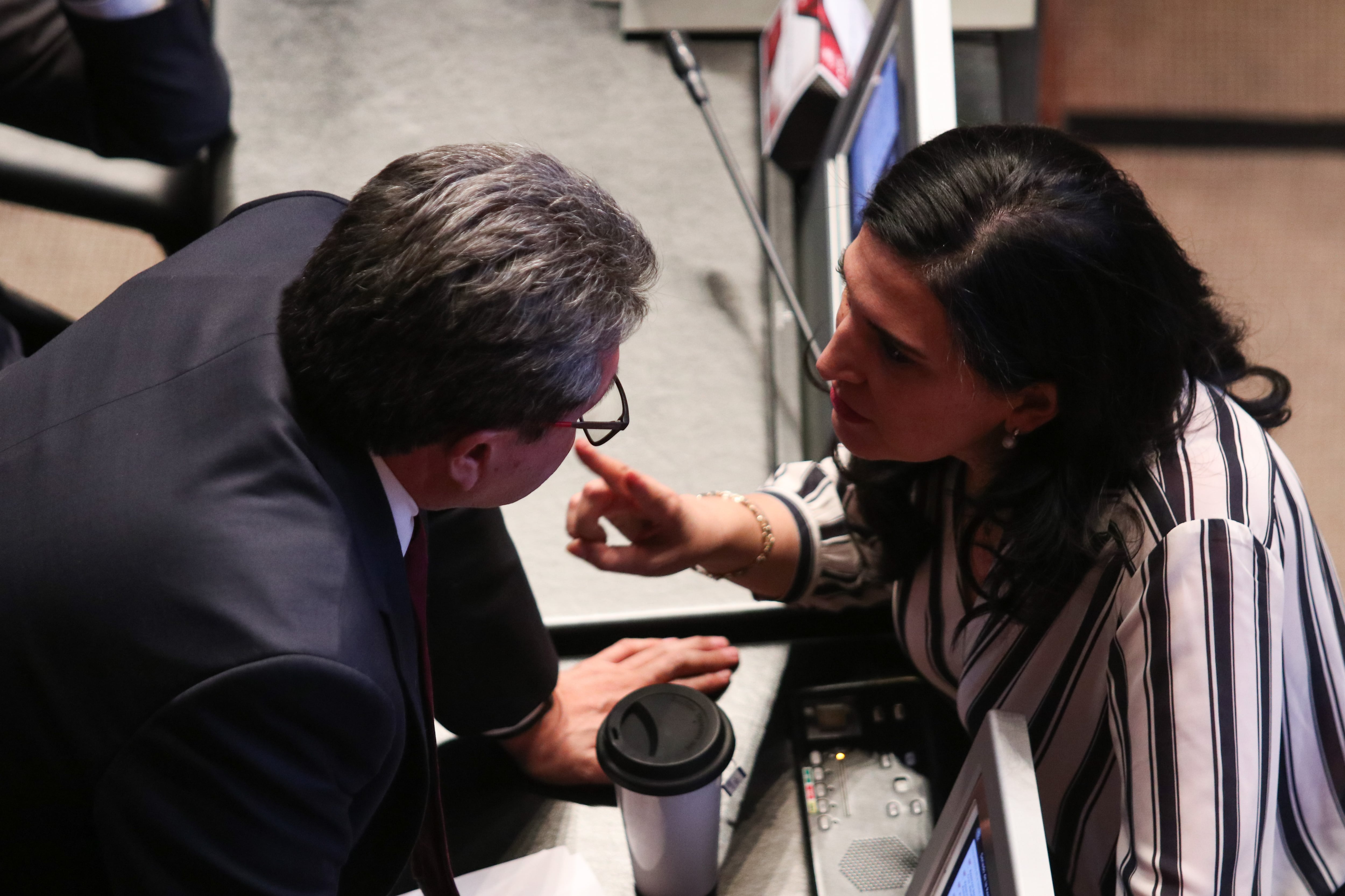 Kenia López Rabadán y Ricardo Monreal