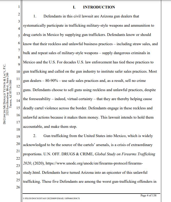 Demanda de Marcelo Ebrard contra fabricantes de armas en Estados Unidos