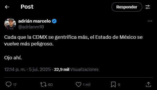 Los mensajes de Adrián Marcelo por la marcha vs gentrificación