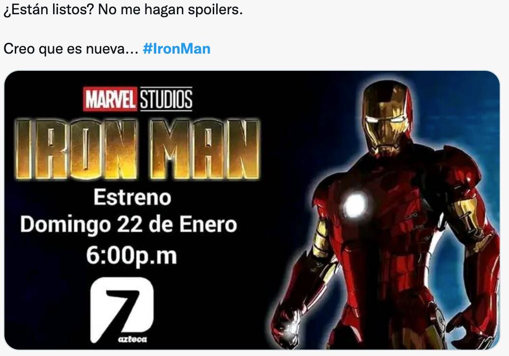 Memes tunden estreno de Iron Man en Azteca 7