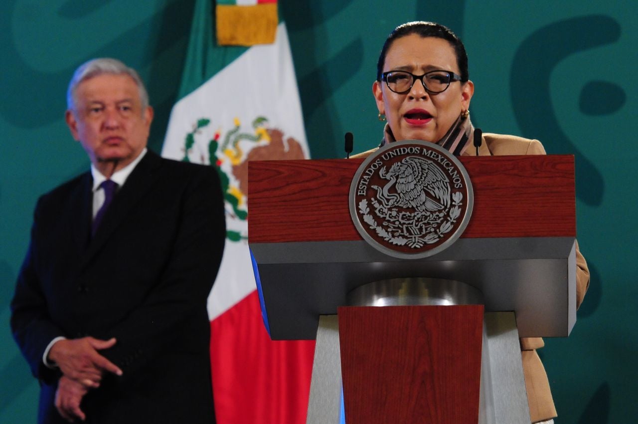 Rosa Icela Rodríguez y AMLO