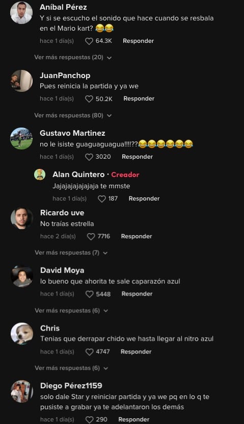 Usuarios de TikTok le dan consejos de Mario Kart a joven que resbaló con su moto por cáscara de plátano