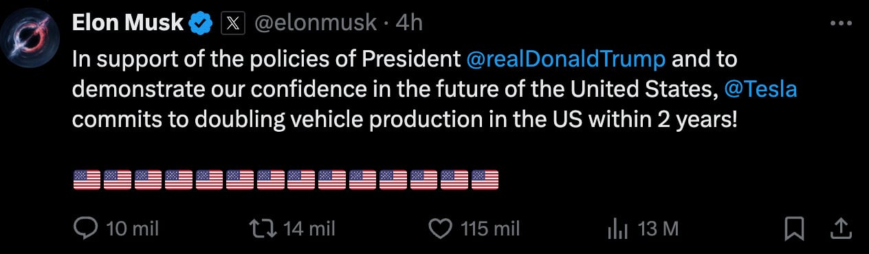 Elon Musk sobre producción de Tesla.