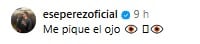 Ese Pérez comenta la foto de Eduin Caz en el gym.