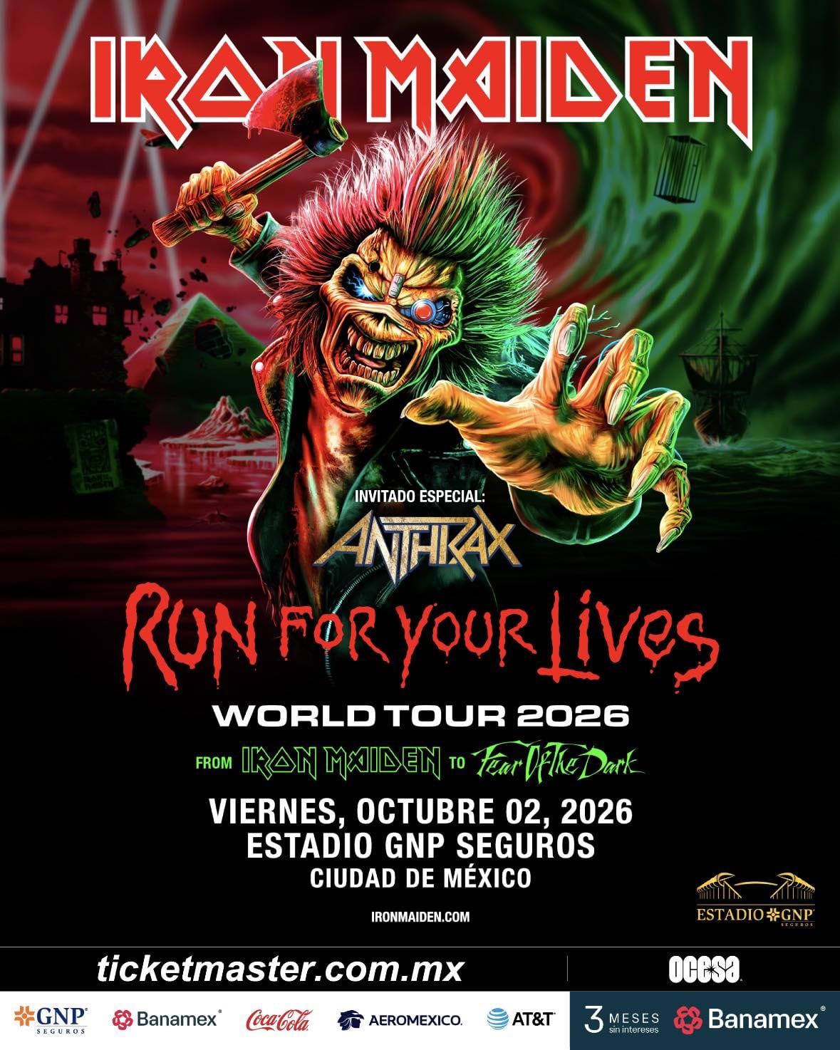 Concierto de Iron Maiden en Estadio GNP Seguros