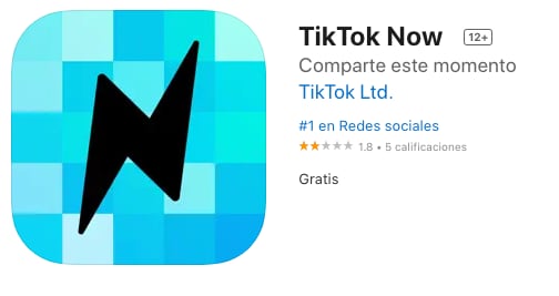 TikTok Now en la App Store