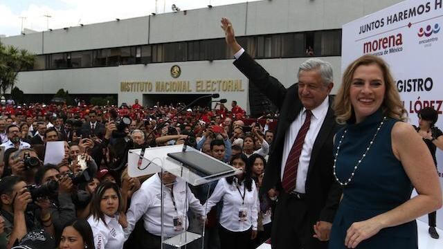 Andrés Manuel López Obrador y Beatriz Gutiérrez Müller