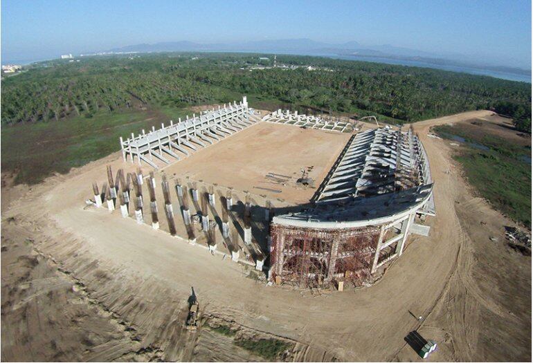 Así quedó el estadio de Acapulco.