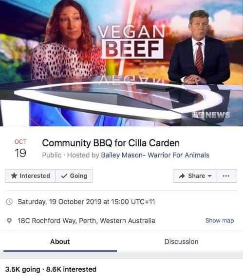 Evento en Facebook para el asado masivo.