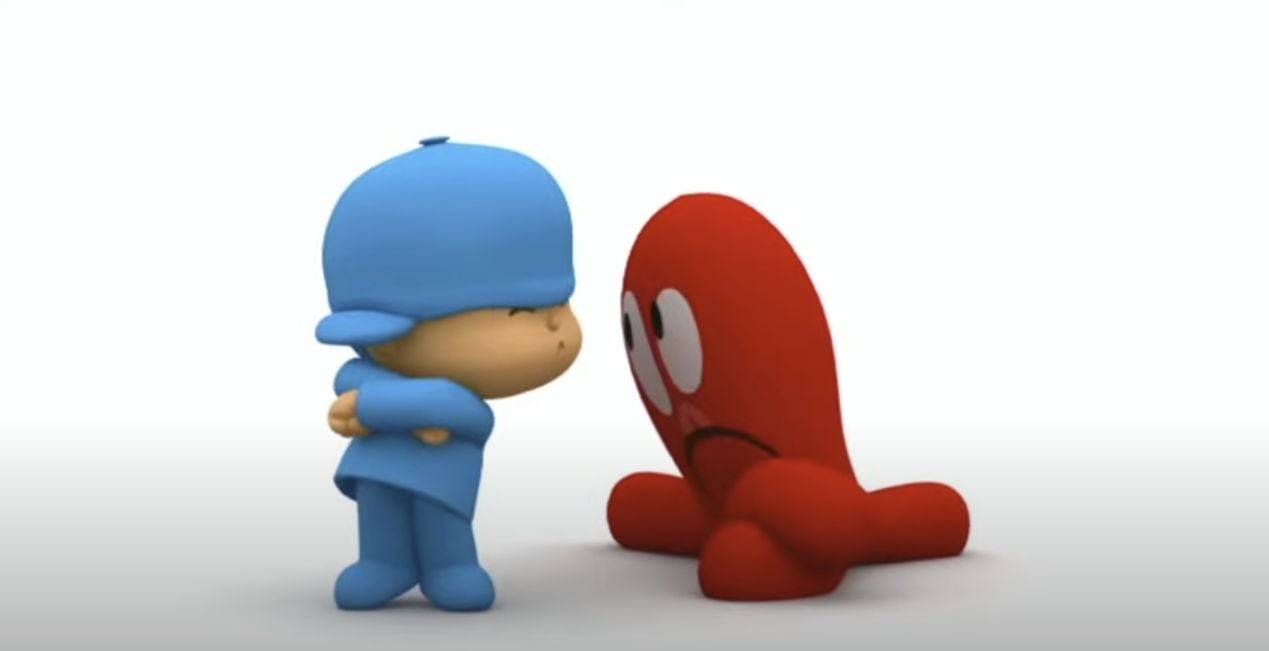 Pocoyó se parte de risa con su amigo Pulpo
