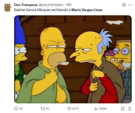 Memes de Mario Vargas Llosa y Gabriel García Márquez