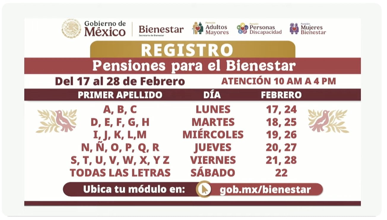 Registro para Pensiones para el Bienestar