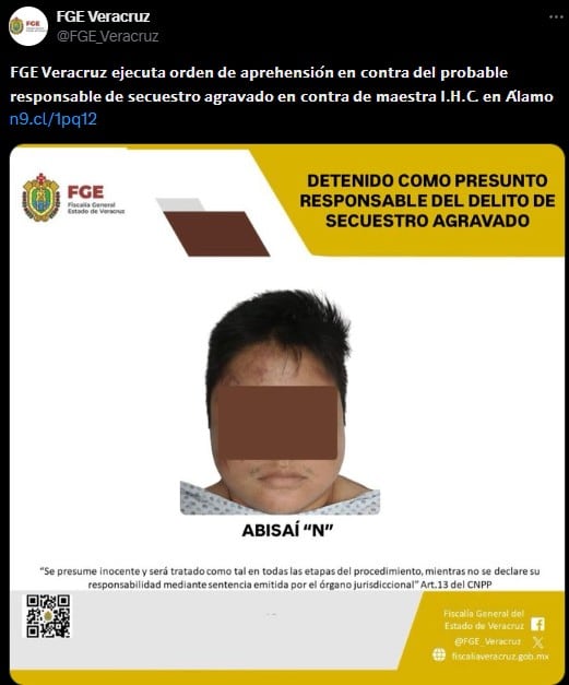 Caso maestra Irma Hernández: detienen a otro implicado en Veracruz