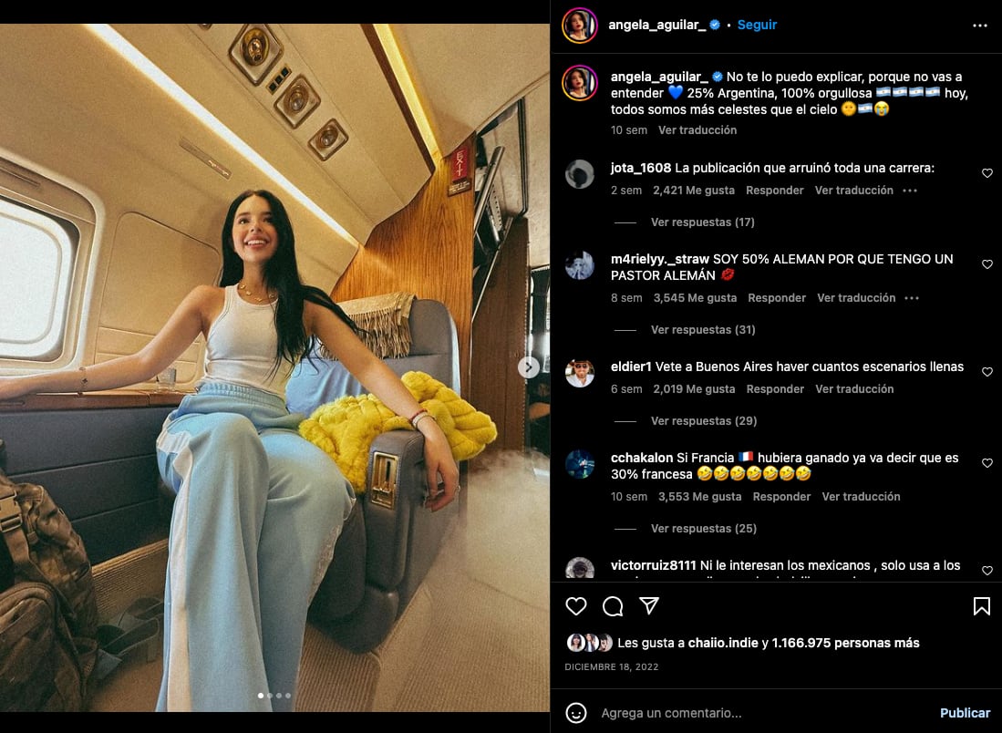 Ángela Aguilar en Instagram