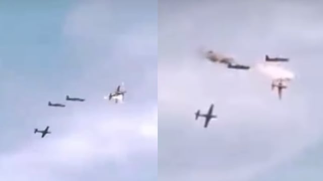 Chocan dos aviones militares en el cielo de Colombia