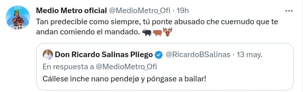 Ricardo Salinas Pliego se pelea con Medio Metro