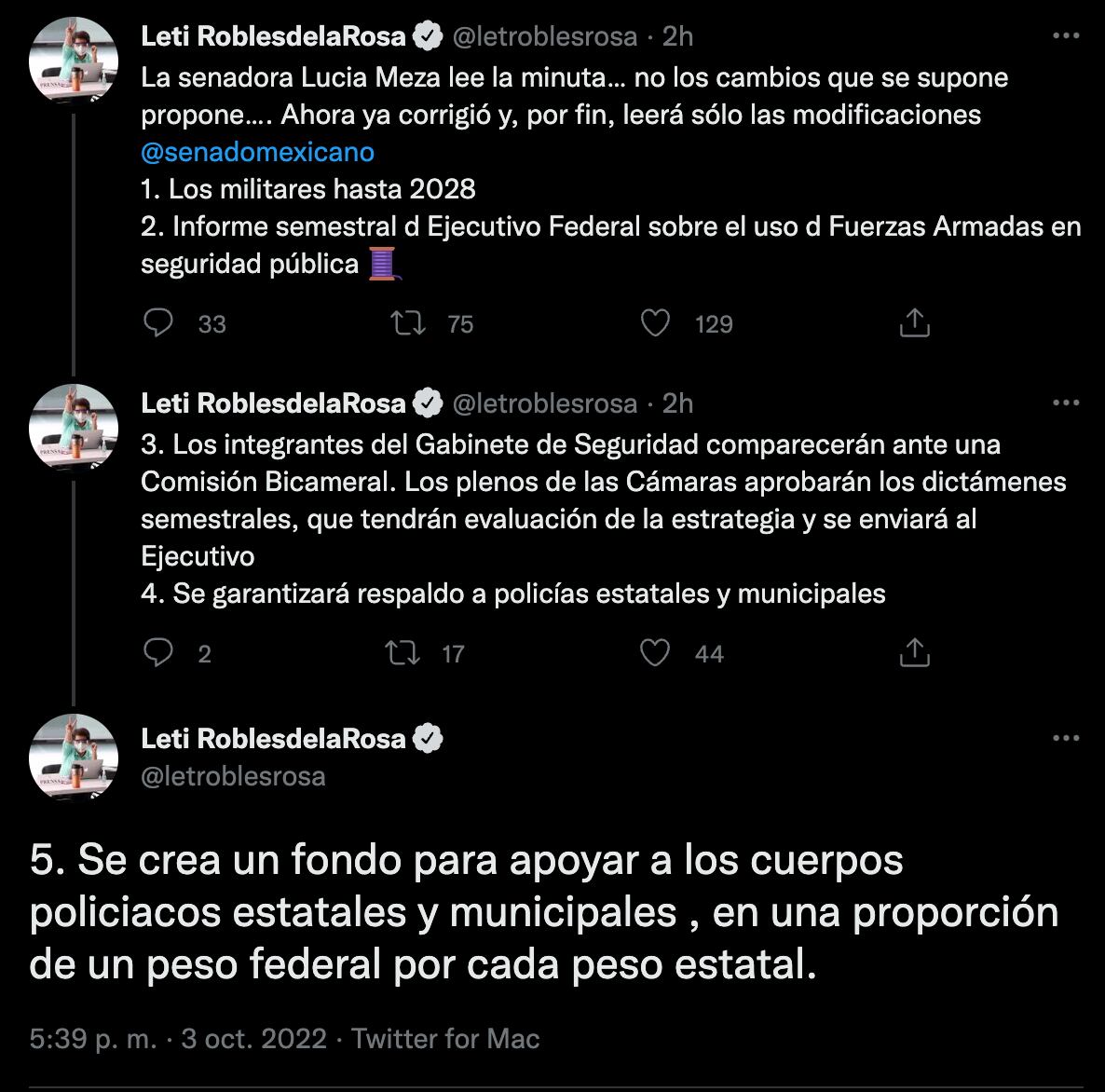 Aprueban en comisiones de la Cámara de Senadores nuevo dictamen del Ejército en las calles hasta 2028; mañana irá al pleno