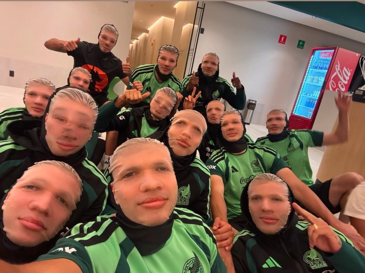 Erling Haaland reacciona a festejo de la selección de México tras victoria ante Ecuador