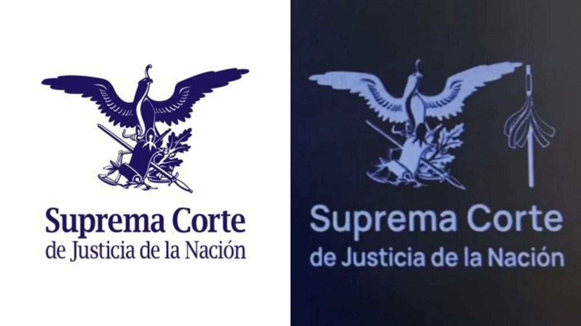 Antiguo logo SCJN/ Nuevo logo SCJN