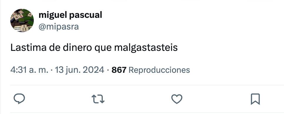 Tweet de aficionado del Almería