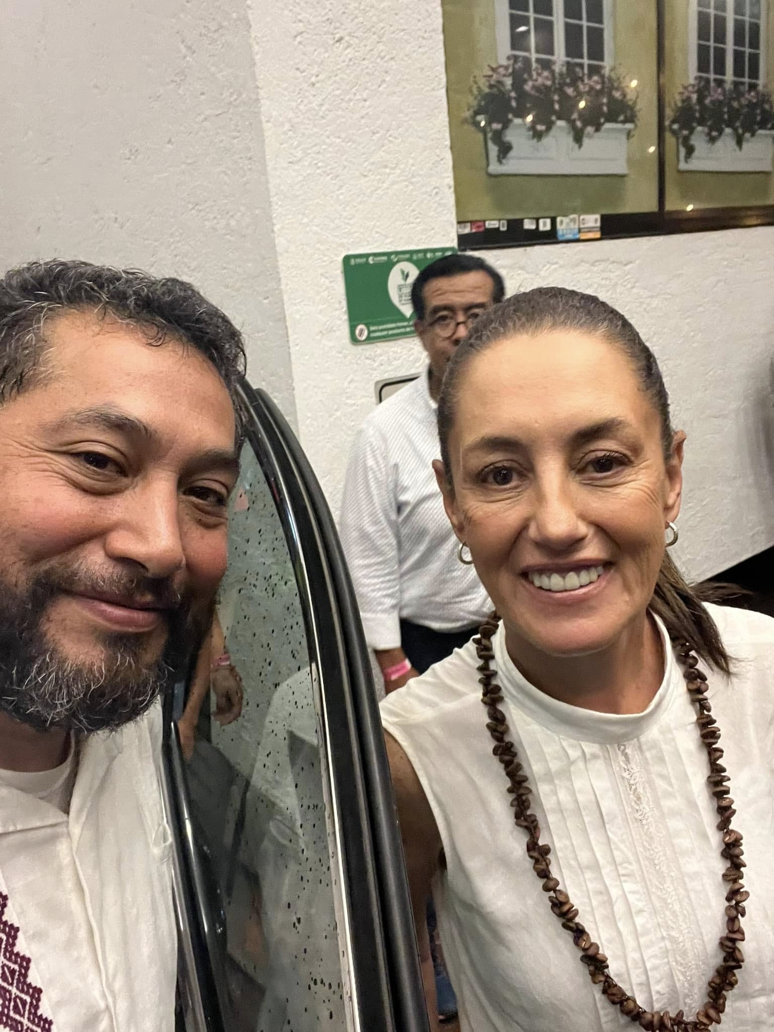 Ángel Etiem Jiménez y Claudia Sheinbaum