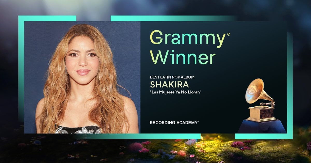 Shakira, ganadora Premios Grammy 2025
