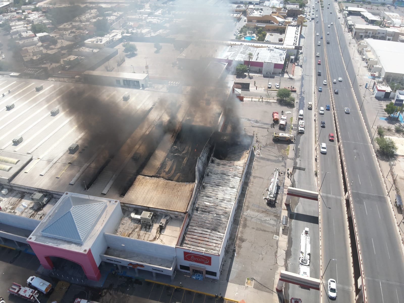 Incendio en tienda de telas Parisina