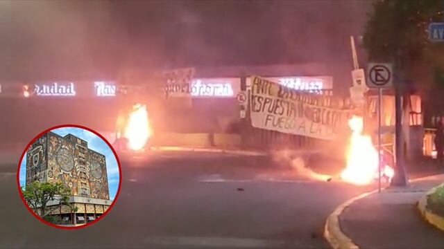 VIDEO: Encapuchados incendian oficinas de la UNAM; protestan por detención de “el Yorch”
