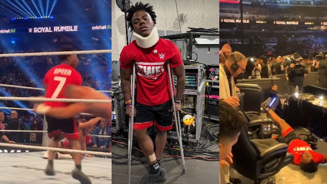 Speed termina con tremenda herida en la pierna tras el Royal Rumble 2025 de la WWE