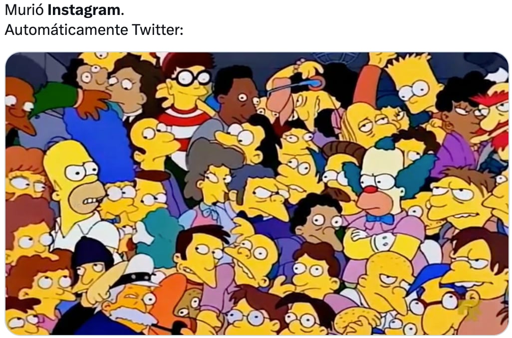 Memes de la caída de Instagram