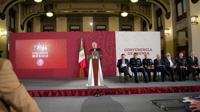 Andrés Manuel López Obrador en Palacio Nacional