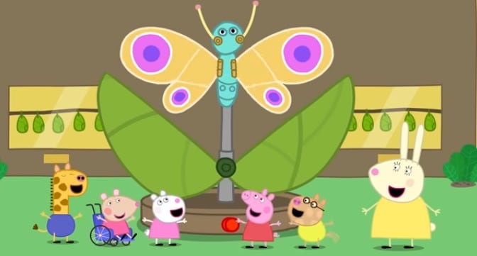 Peppa Pig visita el museo de bichos