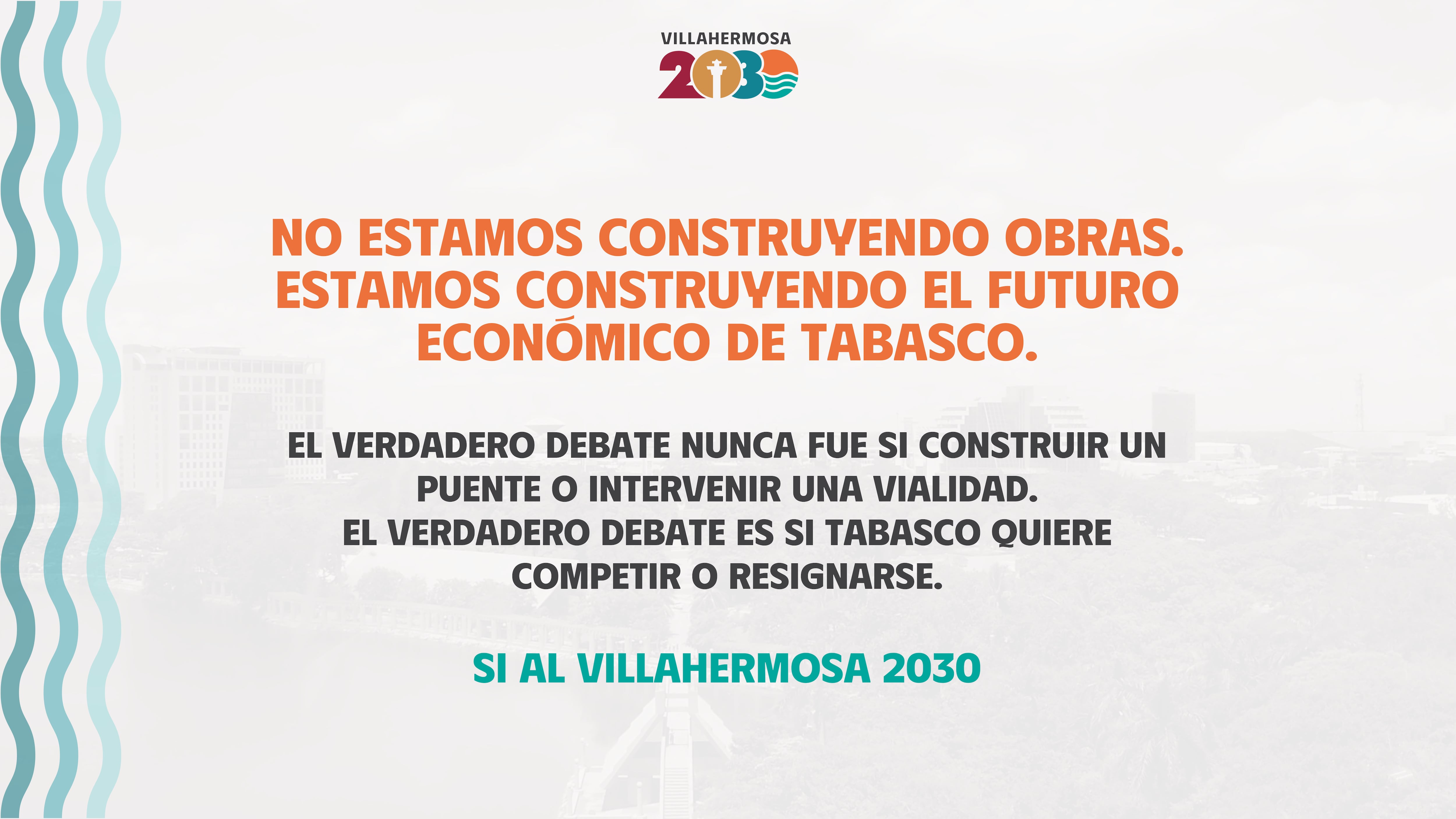 Javier May presenta Villahermosa 2030 para transformar la capital de Tabasco.