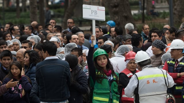 Simulacro de sismo en enero de 2020.