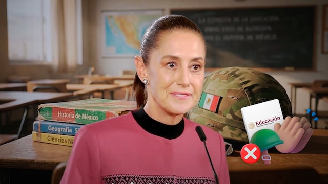 Claudia Sheinbaum celebra llamado de la SEP a escuelas militarizadas.